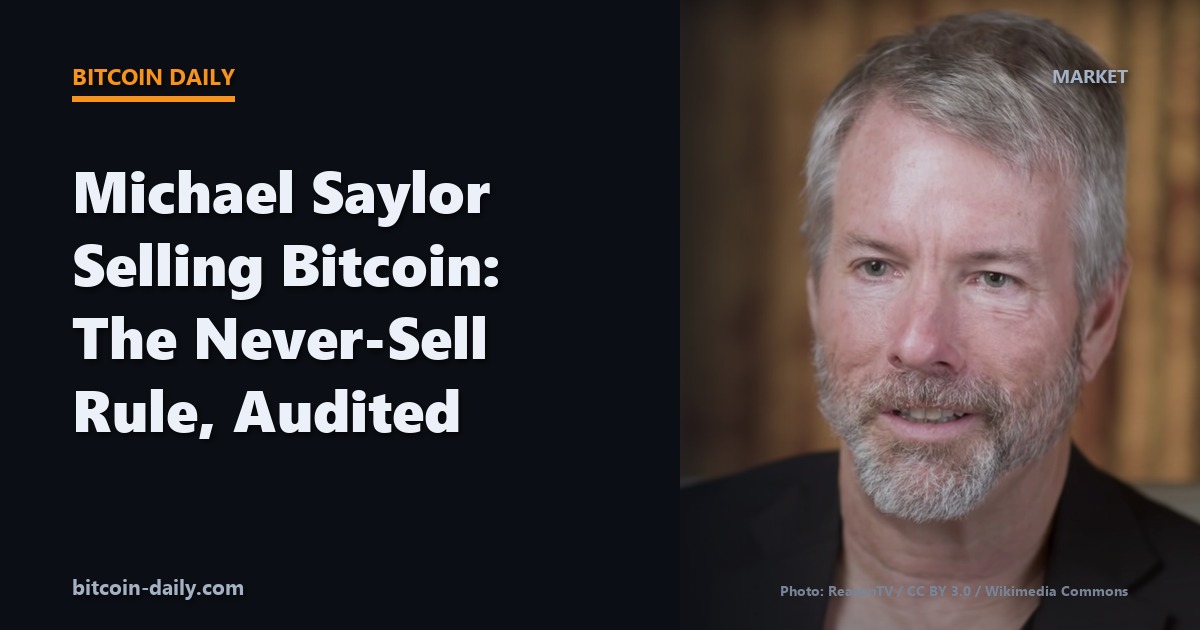 Michael Saylor speaking, the Strategy founder who said never sell your Bitcoin and then sold 32 coins